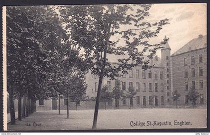 +++ CPA - ENGHIEN - EDINGEN - Collège St Augustin - La cour   //