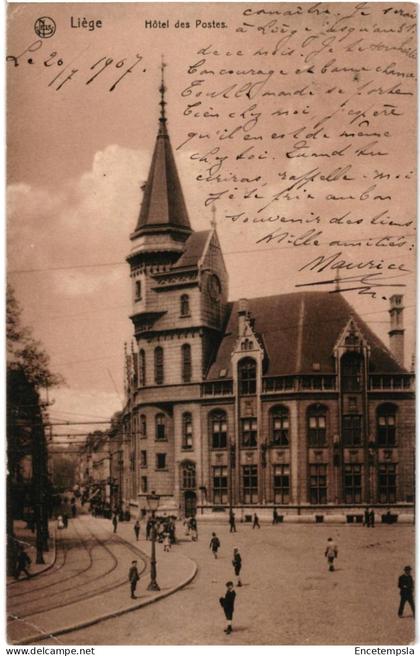 CPA Carte Postale Belgique Liège Hôtel des Postes  1907 VM99328