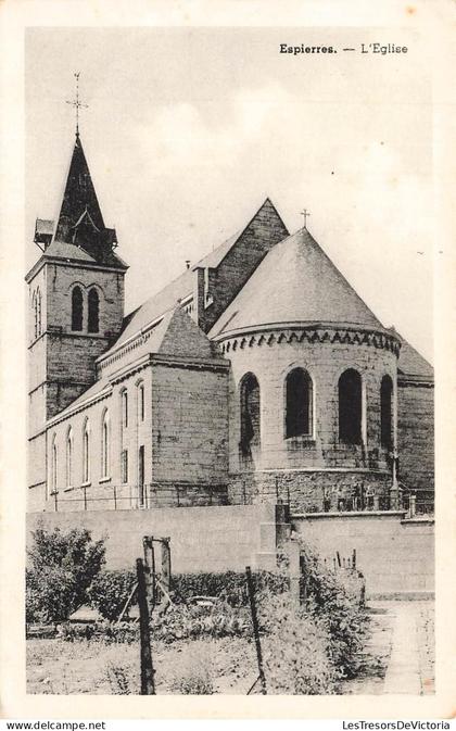 [-20%] BELGIQUE - Espierres - LEglise - vue extérieure - girouette - brique - Seynaeve - Carte postale ancienne