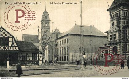 Bruxelles Expo 1910 -  allee des concessions     BRUSSEL BRUXELLES belgie belgique