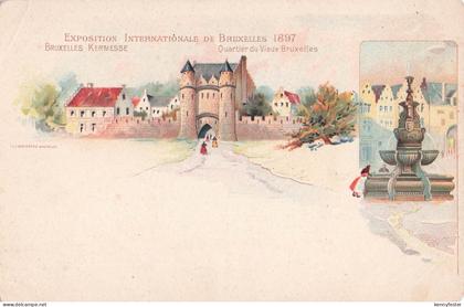 Bruxelles - Exposition Internationale 1897 - Litho