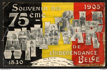 Postcard / ROYALTY / Indépendance Belge / 75 e anniversaire Indépendance Belge / 1830-1905 / used