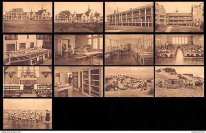 België - BREDENE (W. Vl.) Roger de Grimberghe Maritiem Ziekenhuis - Serie van 12 ansichtkaarten - Belgische Nationale Ve