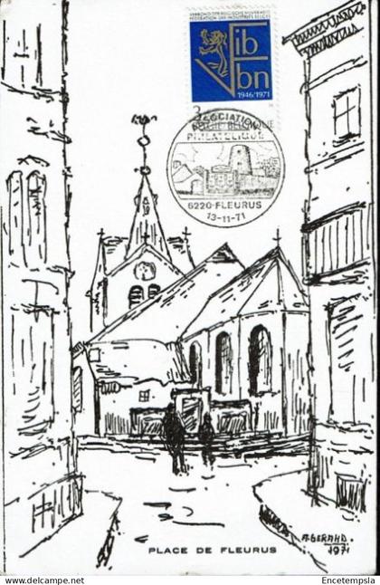 CPSM Carte Belgique  Fleurus Place illustration 1971  VS346