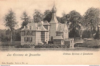 [-5%] BELGIQUE - Ganshoren - Château Rivièren - Environs de Bruxelles - Flèche - Etang - Ed Nels - Carte postale ancienn