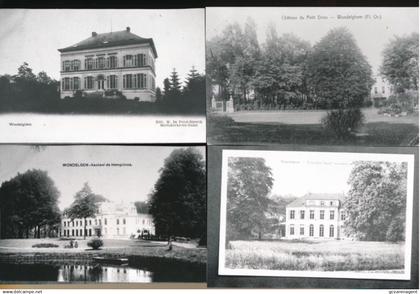 WONDELGEM.  4 FOTO'S VAN OUDE POSTKAARTEN , DIE EEN VERZAMELAAR NIET IN BEZIT HAD  !!!!!!!! ZIJN RECENTE FOTO'S