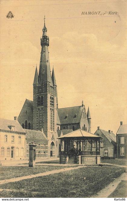 hamont achel , limbourg * kerk * place et kiosque à musique * belgique