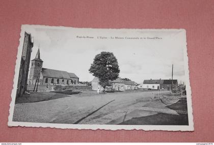 CPA - FAYT LE FRANC ( HONNELLES DOUR ) - EGLISE MAISON COMMUNALE ET GRAND PLACE