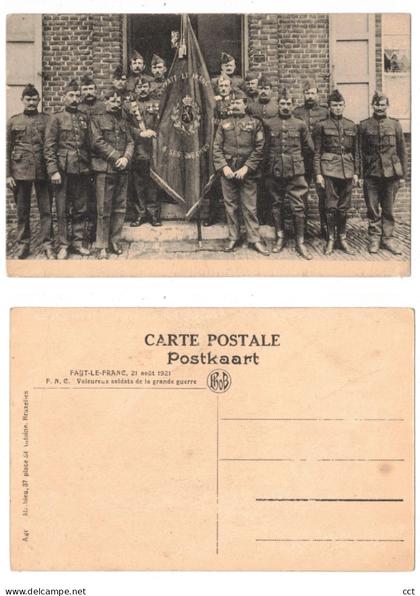Fayt-le-Franc  Honnelles  F.N.C. Valeureux soldats de la grande guerre 21 août 1921