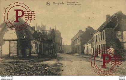 Hooglede Bruggestraat Rue de Bruges SEE TOP   BELGIQUE 1914/15 WWI WWICOLLECTION