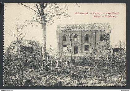 +++ CPA - HOUTHUIST - HOUTHULST - Ruines - Guerre - Presbytère   //