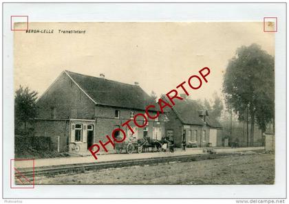 BERGH-LELLE-TRAMSTILSTAND-Attelage-Periode guerre 14-18-1WK-BELGIQUE-BELGIEN-Feldpost-