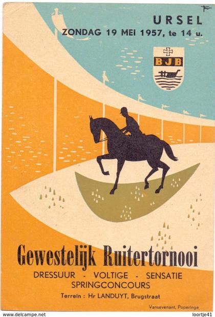 PK - Ursel Knesselare - Gewestelijk Ruitertornooi BJB - Ursel terrein Hr. Landuyt - 1957