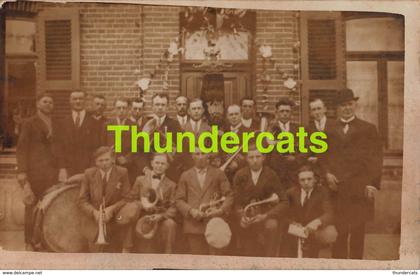 CPA CARTE DE PHOTO FOTOKAART KOEKELARE COUCKELARE FANFARE ST JORIS COUCKELAERE