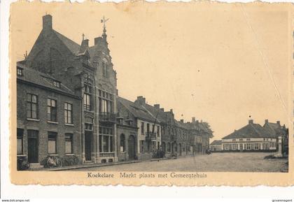 KOEKELARE  MARKT MET GEMEENTEHUIS      2 SCANS