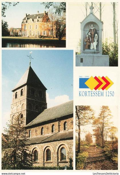 [-10%] BELGIQUE - Kortessem 1250 - St Pieterskerk - Kasteel Ridderborn - Den Tram - Landoaldus - Carte Postale