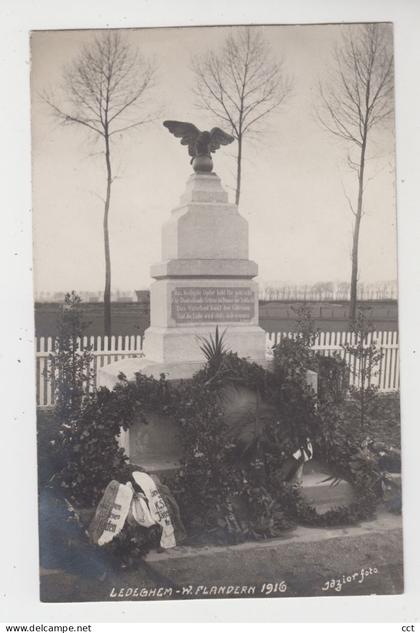 Ledegem  FOTOKAART van het Duits kerkhof tijdens de Eerste Wereldoorlog