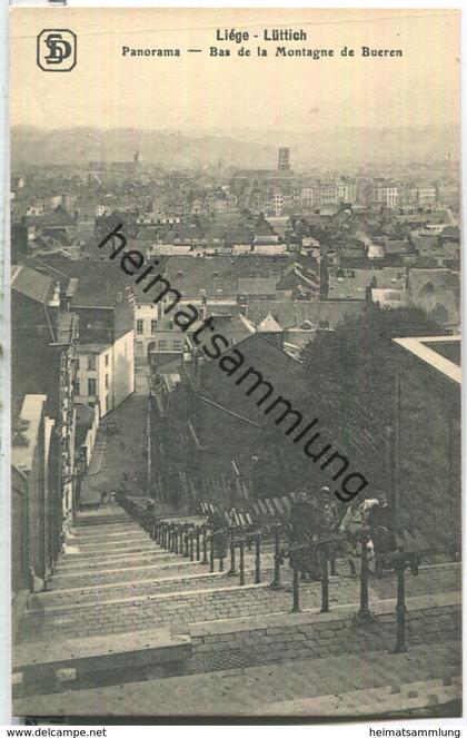 Lüttich - Liege - Bas de la Montagne de Bueren - Verlag Georg Stilke Brüssel