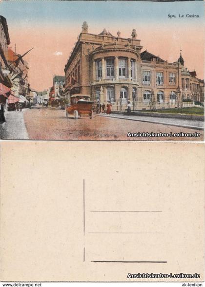 Spa (Provinz Lüttich) Spa (kêr) (Spå  Spâ) Casino und Straße 1918