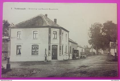Cpa Veldwezelt Kruisweg Van Hasselt Maastricht Carte Postale Limbourg Rare Proche Bilzen Tongres Riemst Vlijtingen