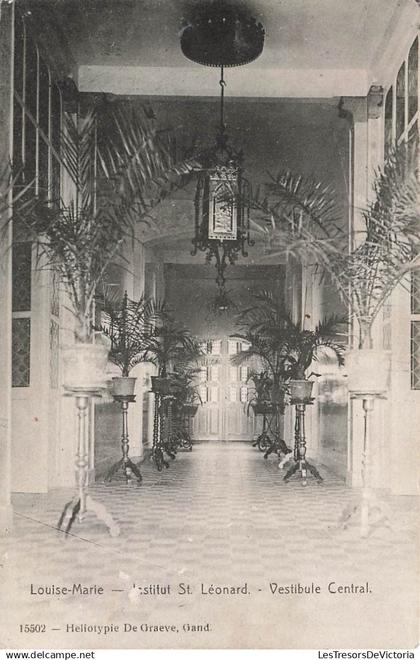 [-5%] BELGIQUE - Louise Marie - Institut Saint Léonard - Vestibule Central - Carte postale ancienne