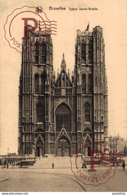 BELGICA. BELGIEN / BELGIUM. BRUSELAS BRUXELLES. EGLISE STE. GUDULE