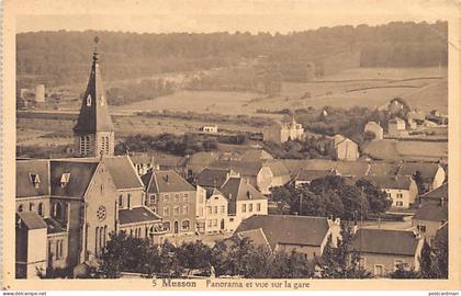 Belgique - MUSSON (Lux.) Panorama et vue sur la gare