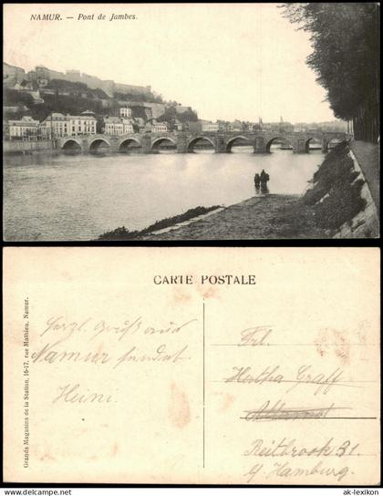 Postkaart Namur Namen Pont de Jambes. 1917