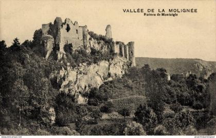 CPA Falaën Onhaye Wallonien Namur, Château de Montaigle, Ruinen, Molignee