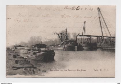 BELGIQUE - BRUXELLES les travaux maritimes, pionnière