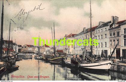 CPA BRUXELLES QUAI AUX BRIQUES