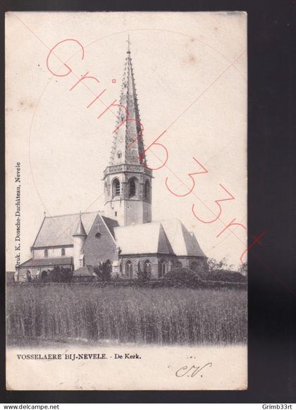 Vosselaere bij Nevele - De Kerk - postkaart