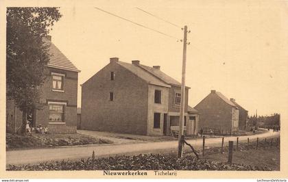 [-5%] BELGIQUE - Nieuwerkerken - Tichelarij - J. Collin - Vue générale - Animé - Poteau - Carte postale ancienne