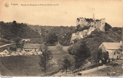 [-10%] BELGIQUE - Onhaye - Falaën - Ruines de Montaigie et Pont du Chemin de Fer - Carte Postale