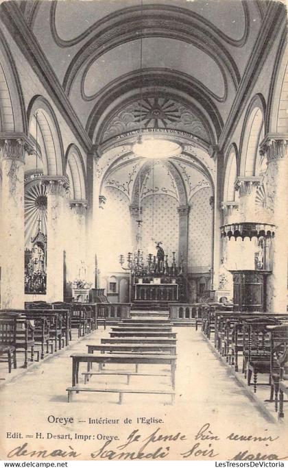 [-50%] BELGIQUE - OREYE - Intérieur de léglise - Edit H Desart - Carte Postale Ancienne