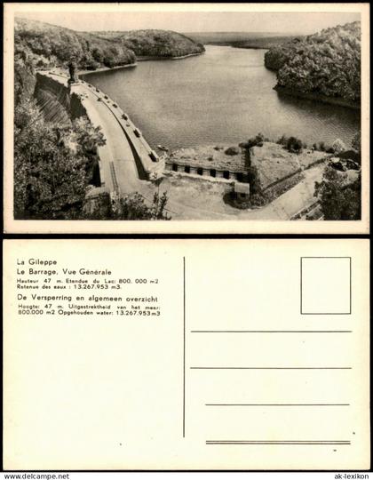 La Gileppe Talsperre La Gileppe Talsperre Barrage Panorama-Ansicht 1940