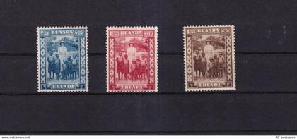 SA53b Rwanda Ruanda Urundi 1936 1st Anniv of Death of Queen Astrid mint stamps