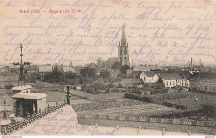 Stadtansicht mit Kirche von Wervik Belgien Postkarte AK 1915