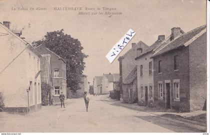 Hallembaye :  route de Tongres    ( ecrit  1925 avec timbre )