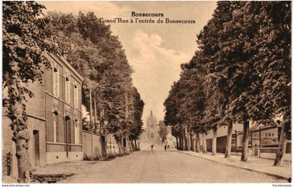 CPA  Carte Postale Belgique  Bonsecours  Grand Rue à l'entrée de Bonsecours VM101102