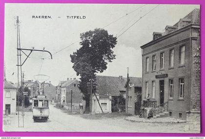Cpa Raeren Titfeld Tramway Tram Train Carte Postale Belgique Liège Secteur La Calamine Eupen