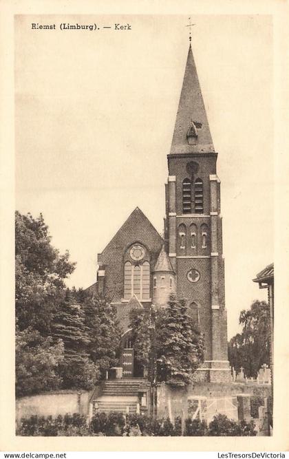 [-30%] BELGIQUE - Riemst (Limburg) - Kerk - Van Weert-Jongen Welvaart - Geïllustreerde - Carte postale ancienne