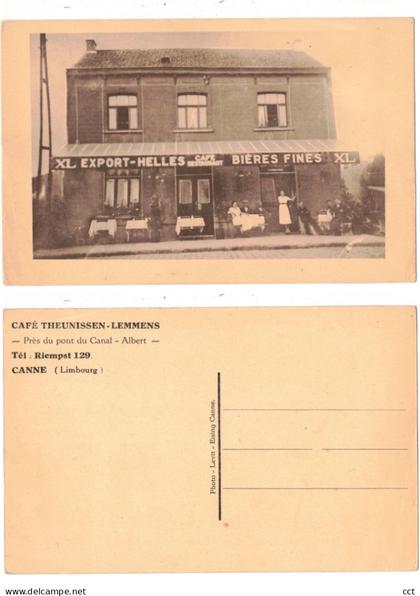 Canne  Kanne  Riemst  Café Theunissen-Lemmens   Près du pont du Canal Albert   PUB XL Export Helles Bières fines