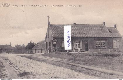 Rijkevorsel - Rijckevorsel ( St. Jozef ) :   tramstatie - arret du tram  ( 1919 met  zegel )