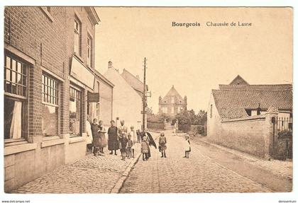 Bourgeois / Chaussée de Lasne / Edit. Joannaux [Rixensart carte animée la rue le village vue]