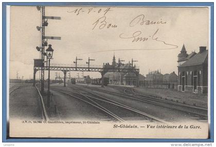 BELGIQUE --  SAINT GHISLAIN -- vueb intérieure de la gare