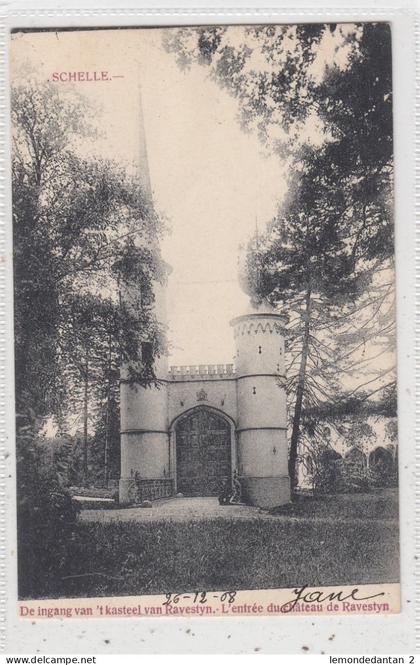 Schelle. De ingang van 't kasteel van Ravestyn. *