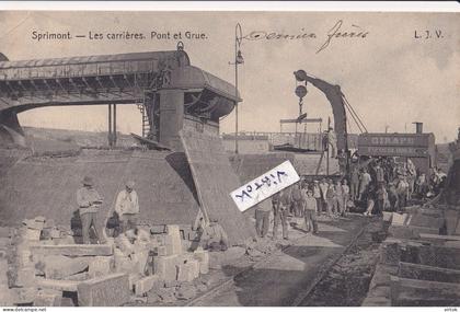 Sprimont  :  les carrières :  pont et grue