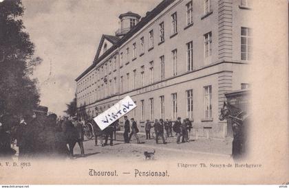 TORHOUT :   Thourout  :  Pensionaat  (  geschreven   1909  met zegel 1 cent )