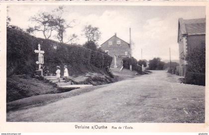 Verlaine s/Ourthe - rue de l'école  (A. Verdin, pension de famille, Ed. Vranken)